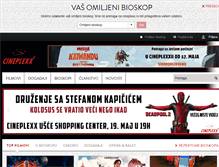 Tablet Screenshot of cineplexx.rs